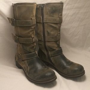 Mid calf riding boots